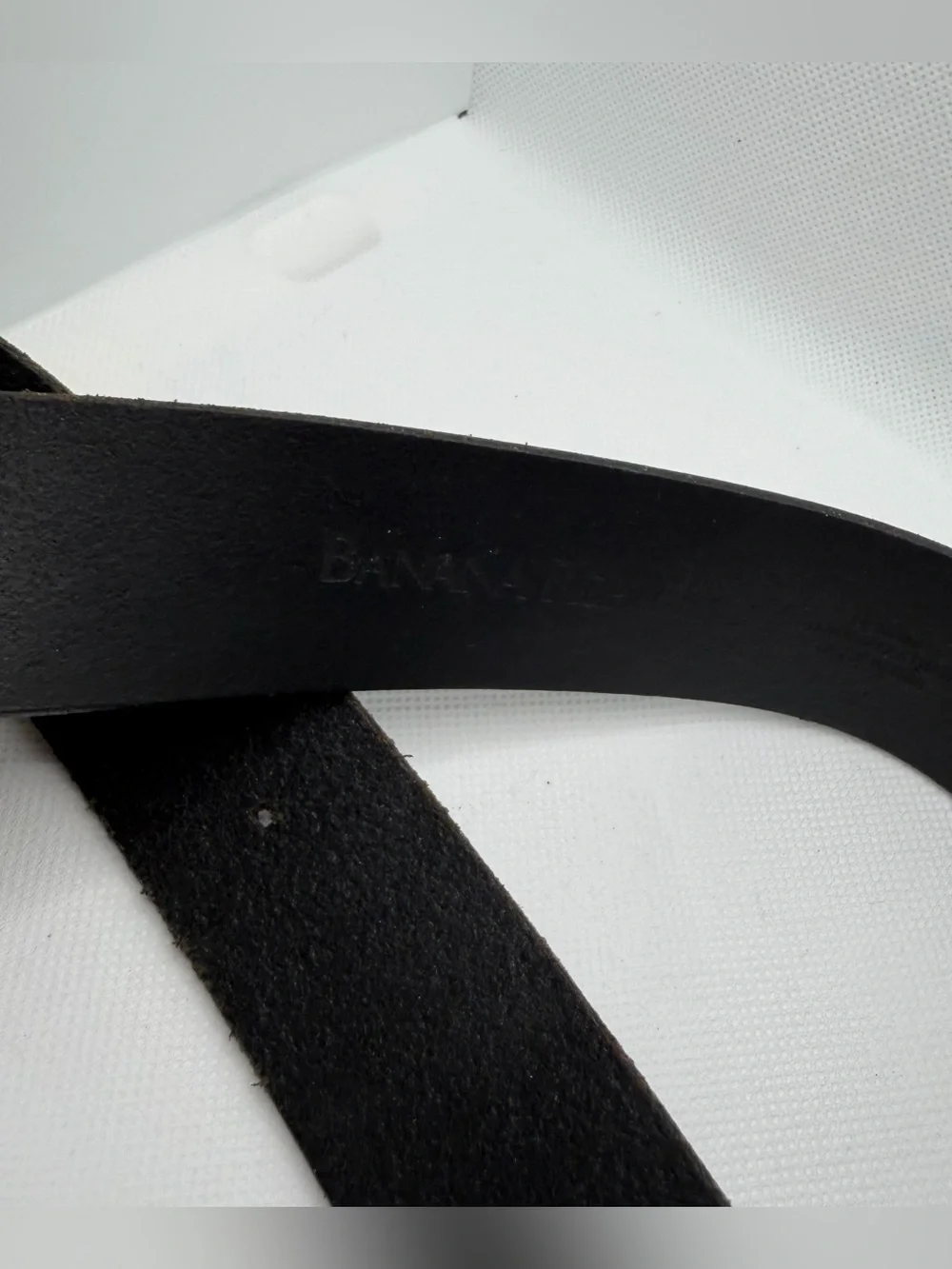 MEN'S BANANA REPUBLIC BLACK GENUINE LEATHER BELT SIZE 34 inches XS